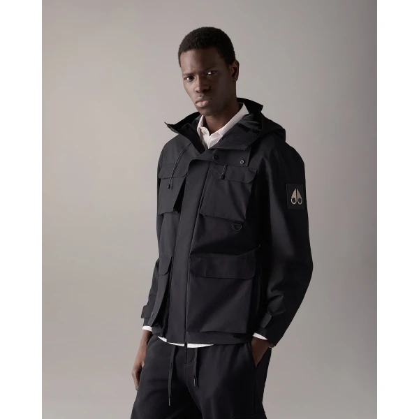 Moose Knuckles Mansfield Rain Jacket in Black | Men Jackets | Luxury Shoes 