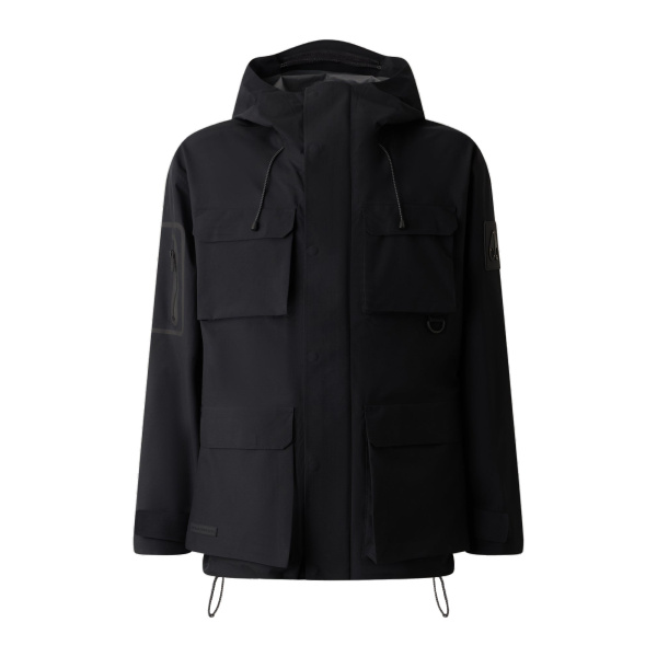 Moose Knuckles Mansfield Rain Jacket in Black | Luxury Shoes 