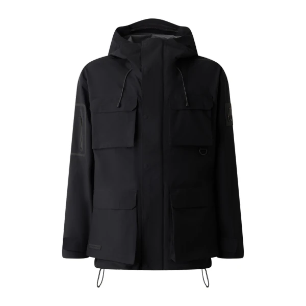 Moose Knuckles Mansfield Rain Jacket in Black | Luxury Shoes 