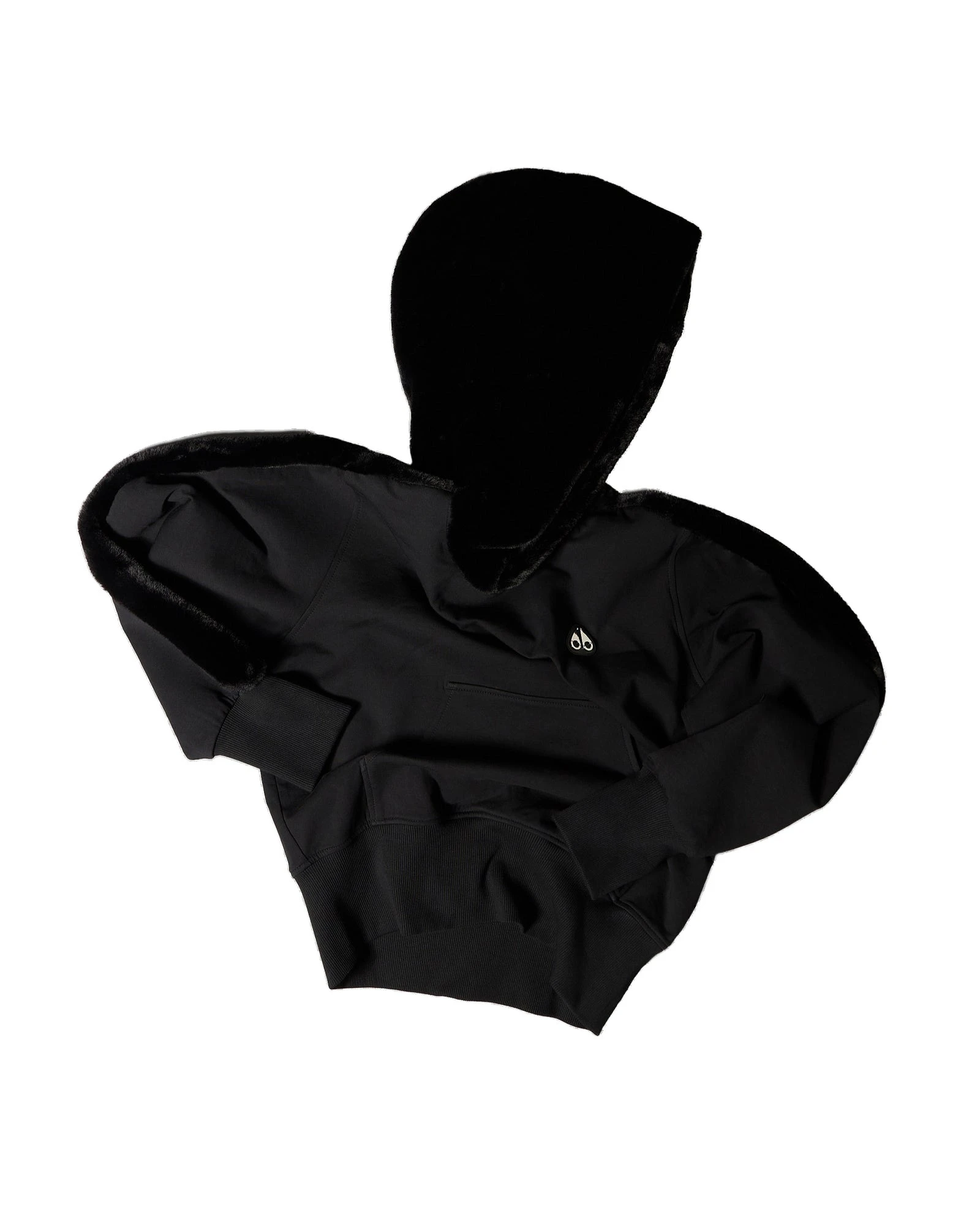 Moose Knuckles Mixed Media Bunny Hoodie in Black Moose Knuckles Mixed Media Bunny Hoodie in Black | Luxury Shoes