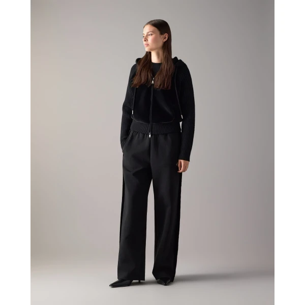 Moose Knuckles Mixed Media Bunny Pants in Black | Pants | Luxury Shoes 