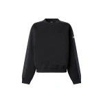 Moose Knuckles Mixed Media Crewneck Sweatshirt in Black | Luxury Shoes 