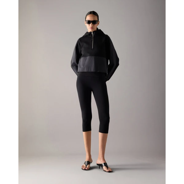 Moose Knuckles Mixed Media Hoodie in Black | Hoodies | Luxury Shoes 