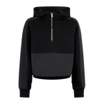 Moose Knuckles Mixed Media Hoodie in Black | Luxury Shoes 