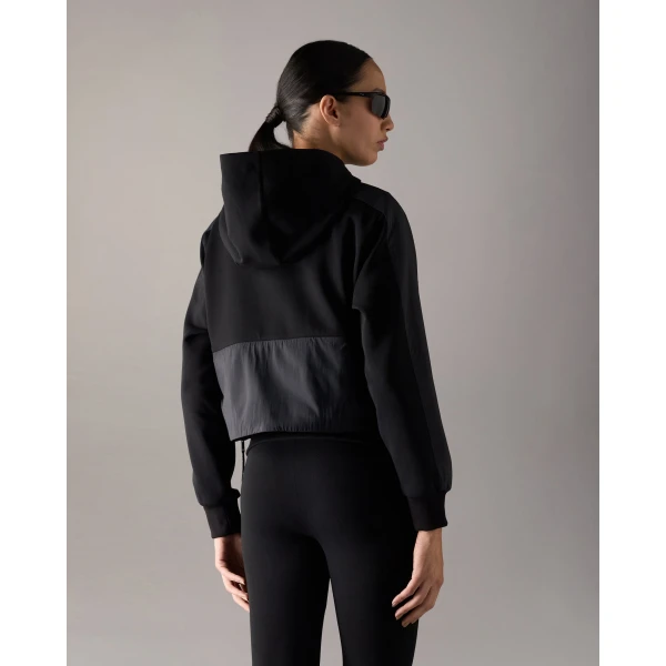 Moose Knuckles Mixed Media Hoodie in Black | Hoodies | Luxury Shoes 