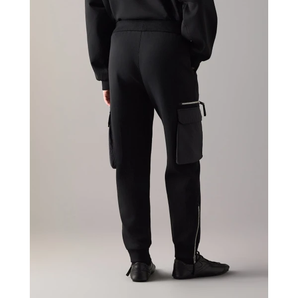 Moose Knuckles Mixed Media Joggers in Black | Sweatpants | Luxury Shoes 