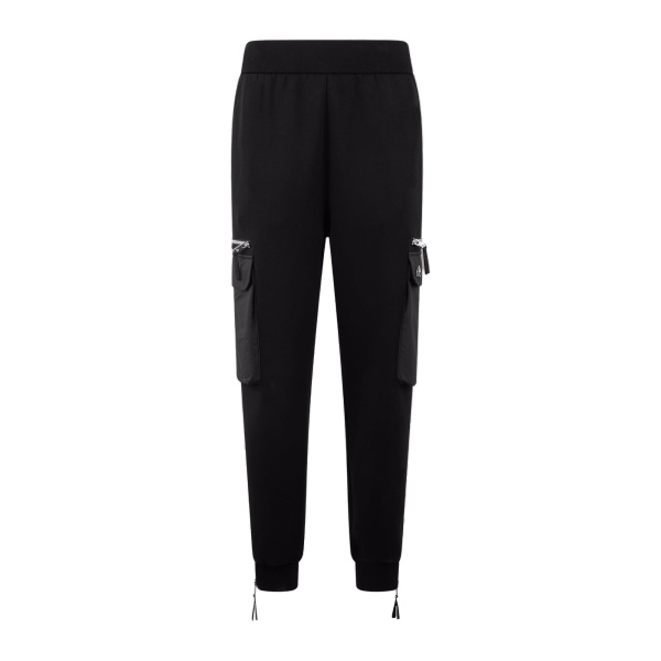 Moose Knuckles Mixed Media Joggers in Black | Luxury Shoes 