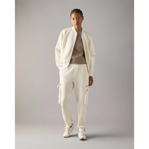 Moose Knuckles Mixed Media Joggers in Plaster | Sweatpants | Luxury Shoes 
