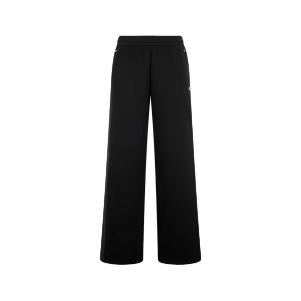 Moose Knuckles Mixed Media Wide-Leg Pants in Black | Luxury Shoes 