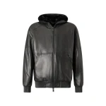 Moose Knuckles Neo Bunny Leather Jacket in Black | Luxury Shoes 