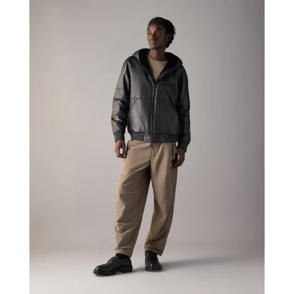 Moose Knuckles Neo Bunny Leather Jacket in Black | Men Jackets | Luxury Shoes 