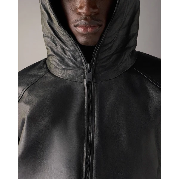Moose Knuckles Neo Bunny Leather Jacket in Black | Men Jackets | Luxury Shoes 