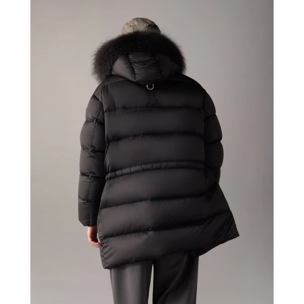 Moose Knuckles Northbound Fox Fur & Down 3Q in Black | Men Jackets | Luxury Shoes 