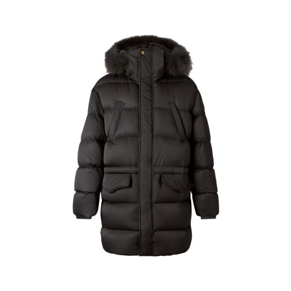Moose Knuckles Northbound Fox Fur & Down 3Q in Black | Luxury Shoes 
