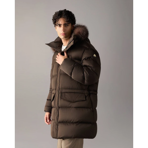 Moose Knuckles Northbound Fox Fur & Down 3Q in Espresso | Men Jackets | Luxury Shoes 