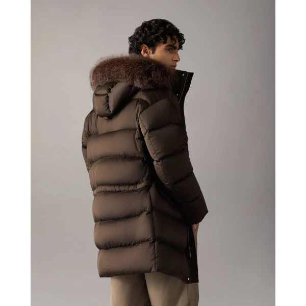 Moose Knuckles Northbound Fox Fur & Down 3Q in Espresso | Men Jackets | Luxury Shoes 
