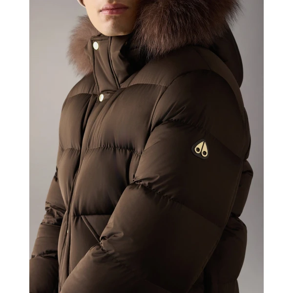 Moose Knuckles Northbound Fox Fur & Down Bomber in Espresso | Men Jackets | Luxury Shoes 