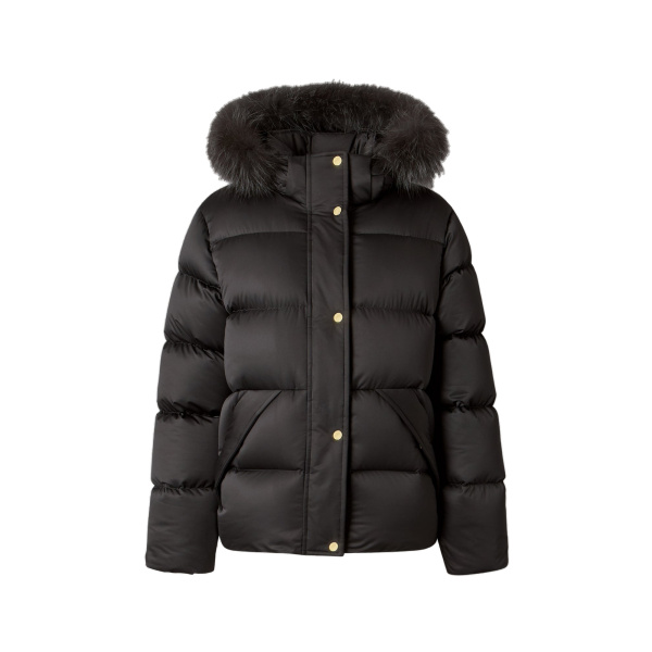 Moose Knuckles Northbound Fox Fur & Down Jacket in Black | Luxury Shoes 