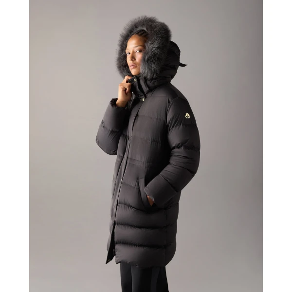 Moose Knuckles Northbound Fox Fur & Down Parka in Black | Coats | Luxury Shoes 