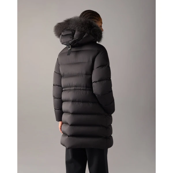 Moose Knuckles Northbound Fox Fur & Down Parka in Black | Coats | Luxury Shoes 