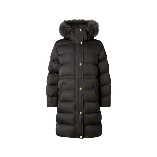 Northbound Fox Fur & Down Parka in Black