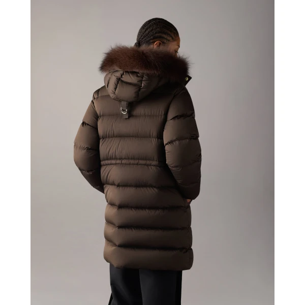 Moose Knuckles Northbound Fox Fur & Down Parka in Espresso | Coats | Luxury Shoes 