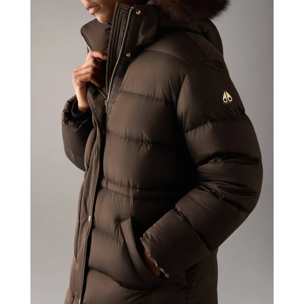 Moose Knuckles Northbound Fox Fur & Down Parka in Espresso | Coats | Luxury Shoes 