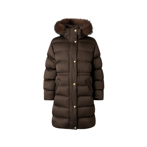Northbound Fox Fur & Down Parka in Espresso