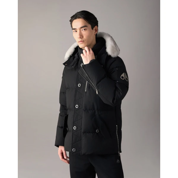Moose Knuckles Original 3Q Down Jacket in Black and Natural | Men Jackets | Luxury Shoes 