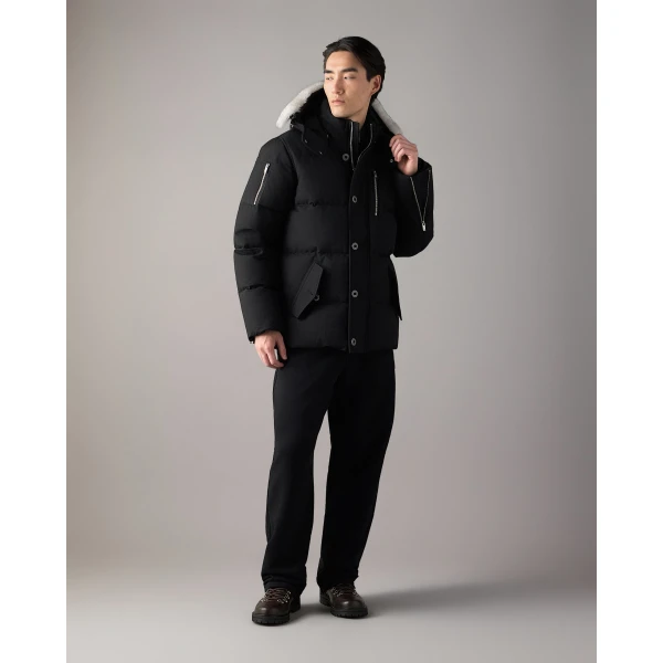 Moose Knuckles Original 3Q Down Jacket in Black and Natural | Men Jackets | Luxury Shoes 
