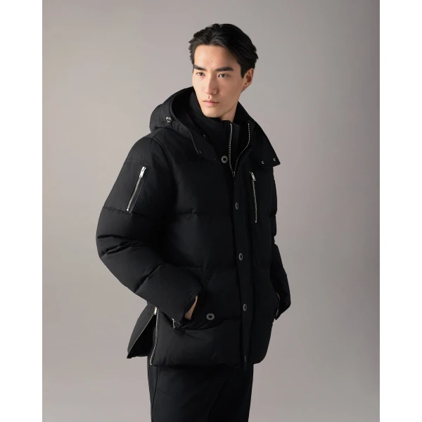 Moose Knuckles Original 3Q Down Jacket in Black and Natural | Men Jackets | Luxury Shoes 