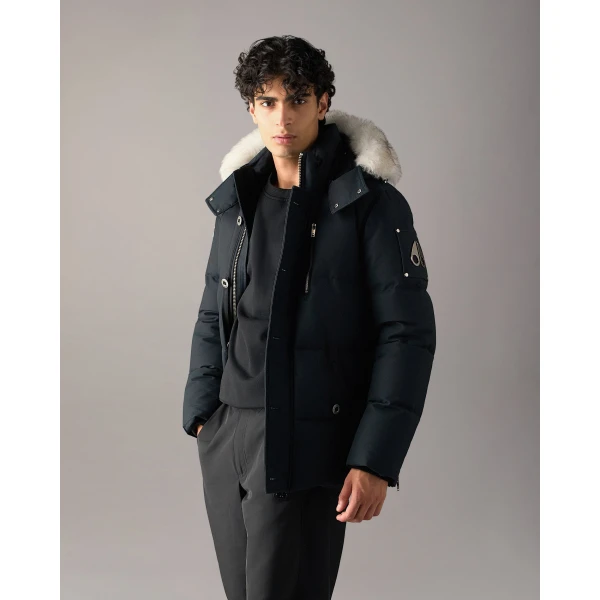 Moose Knuckles Original 3Q Down Jacket in Navy and Natural | Men Jackets | Luxury Shoes 