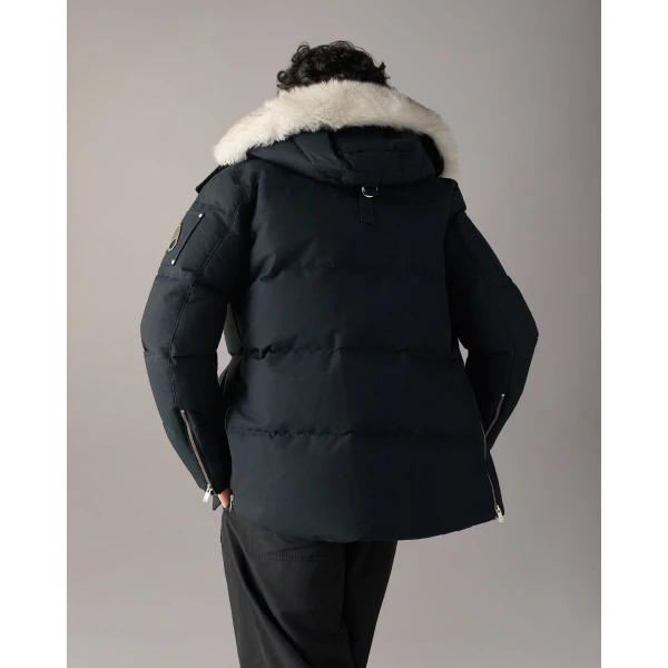 Moose Knuckles Original 3Q Down Jacket in Navy and Natural | Men Jackets | Luxury Shoes 