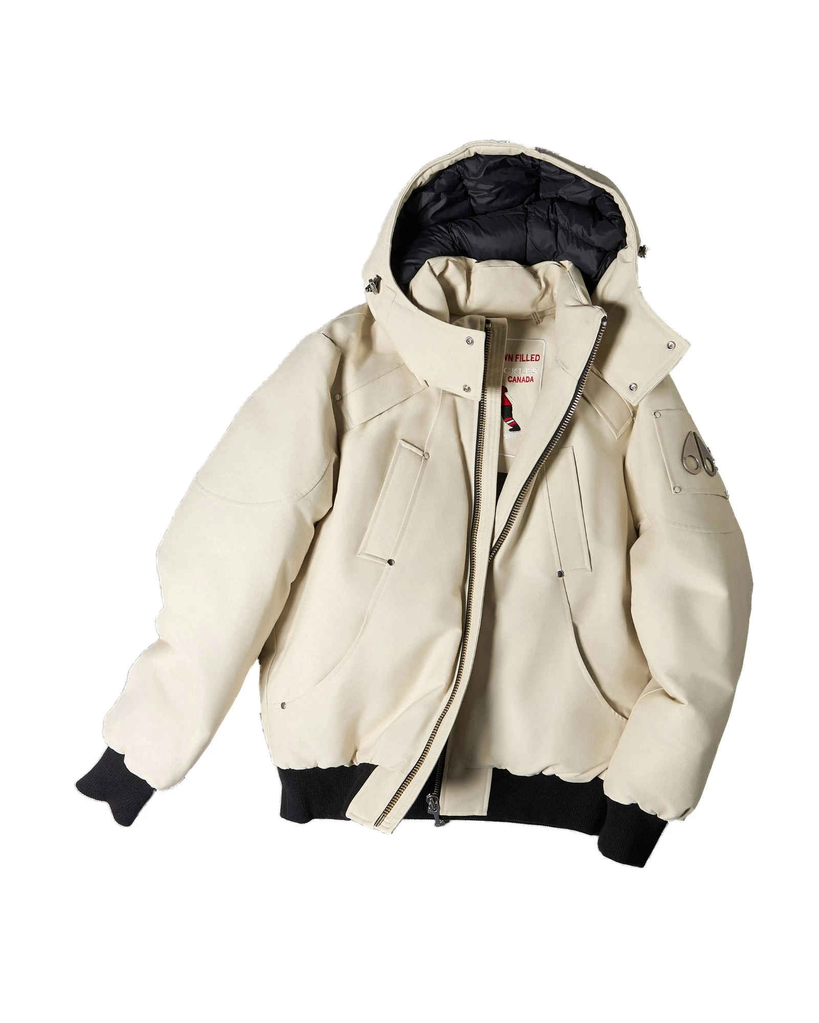 Moose Knuckles Original Ballistic Down Bomber in Alabaster and Bronze Moose Knuckles Original Ballistic Down Bomber in Alabaster and Bronze | Luxury Shoes