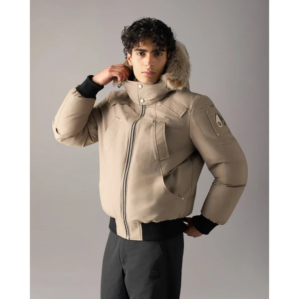 Moose Knuckles Original Ballistic Down Bomber in Ashen and Bronze | Men Jackets | Luxury Shoes 