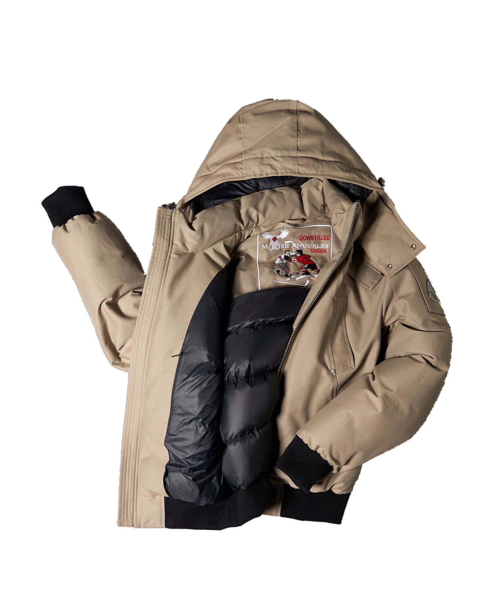 Moose Knuckles Original Ballistic Down Bomber in Ashen and Bronze Moose Knuckles Original Ballistic Down Bomber in Ashen and Bronze | Luxury Shoes