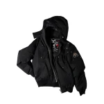 Moose Knuckles Original Ballistic Down Bomber in Black and Natural | Luxury Shoes 