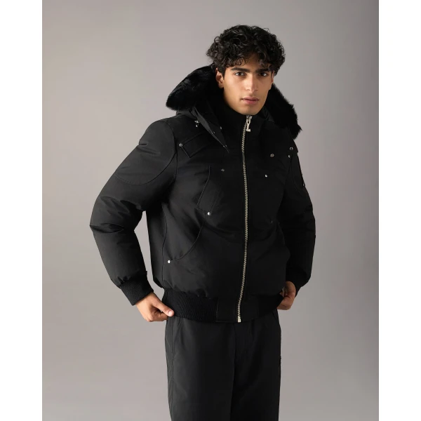 Moose Knuckles Original Ballistic Down Bomber in Black | Men Jackets | Luxury Shoes 