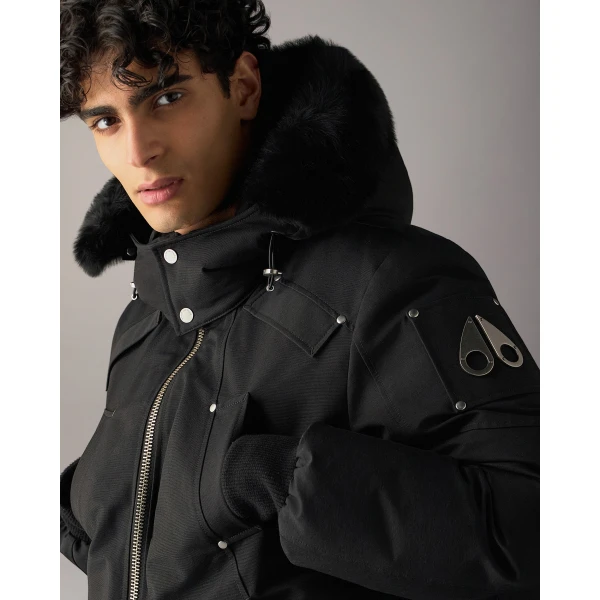 Moose Knuckles Original Ballistic Down Bomber in Black | Men Jackets | Luxury Shoes 
