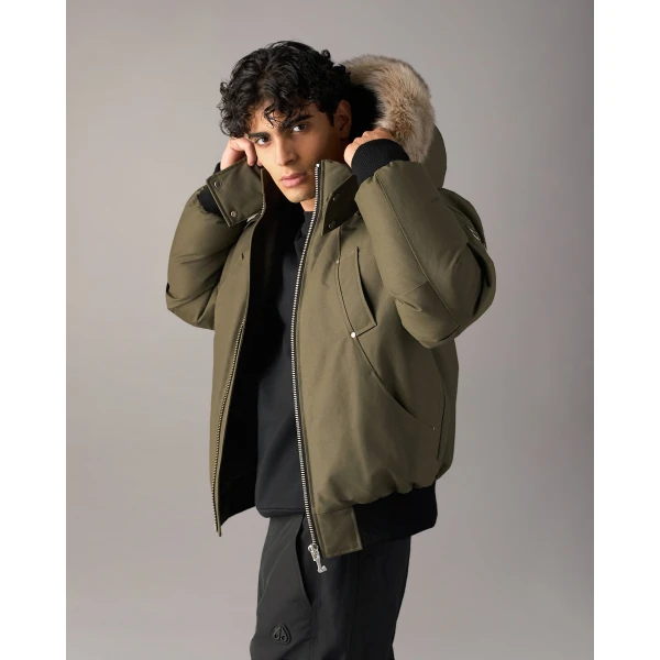 Moose Knuckles Original Ballistic Down Bomber in Combat and Bronze | Men Jackets | Luxury Shoes 