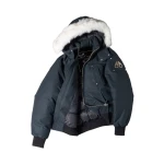Moose Knuckles Original Ballistic Down Bomber in Navy and Black | Luxury Shoes 
