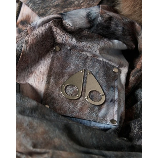 Moose Knuckles Original Ballistic Down Bomber in Wild Print and Bronze | Men Jackets | Luxury Shoes 