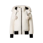 Moose Knuckles Original Debbie Down Bomber in Alabaster | Luxury Shoes 