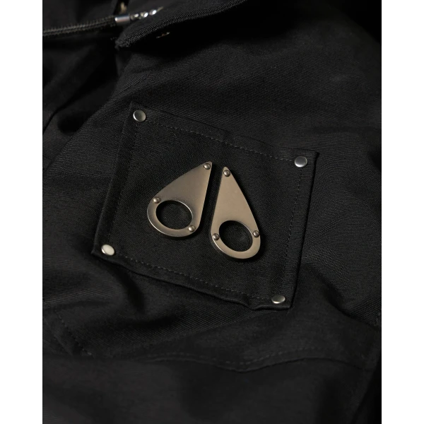 Moose Knuckles Original Debbie Down Bomber in Black and Natural | Jackets | Luxury Shoes 