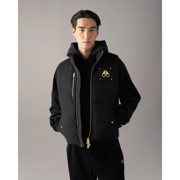 Moose Knuckles Original Gold Series Westmount Down Vest in Black | Men Jackets | Luxury Shoes 