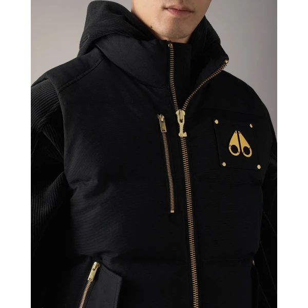 Moose Knuckles Original Gold Series Westmount Down Vest in Black | Men Jackets | Luxury Shoes 