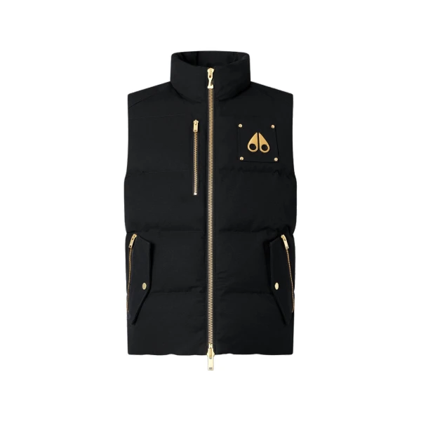 Moose Knuckles Original Gold Series Westmount Down Vest in Black | Luxury Shoes 