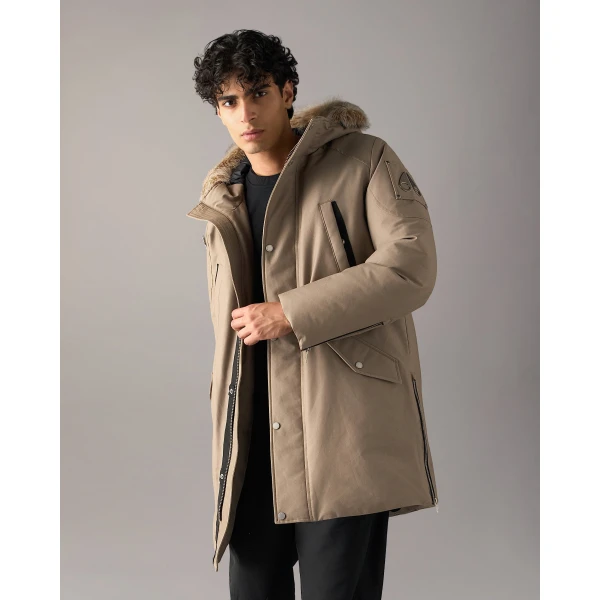 Moose Knuckles Original Stirling Down Parka 2.0 in Ashen and Bronze | Men Coats | Luxury Shoes 