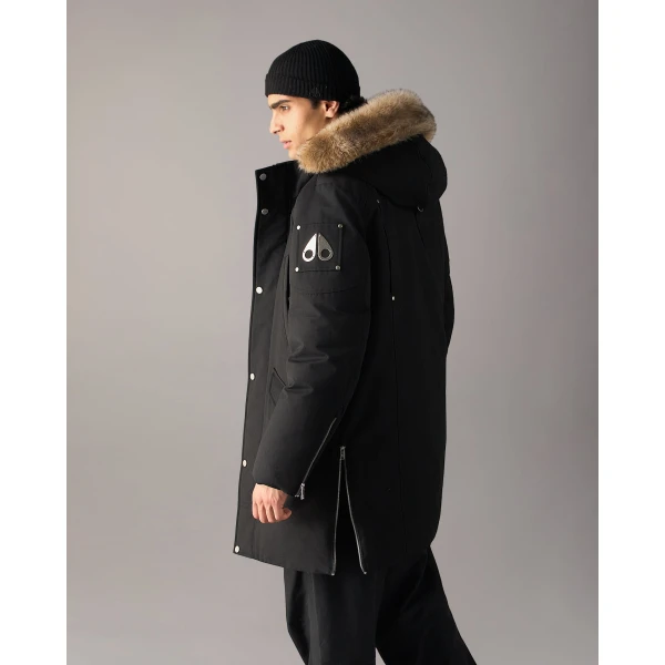 Moose Knuckles Original Stirling Down Parka 2.0 in Black and Bronze | Men Coats | Luxury Shoes 