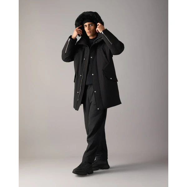 Moose Knuckles Original Stirling Down Parka 2.0 in Black | Men Coats | Luxury Shoes 